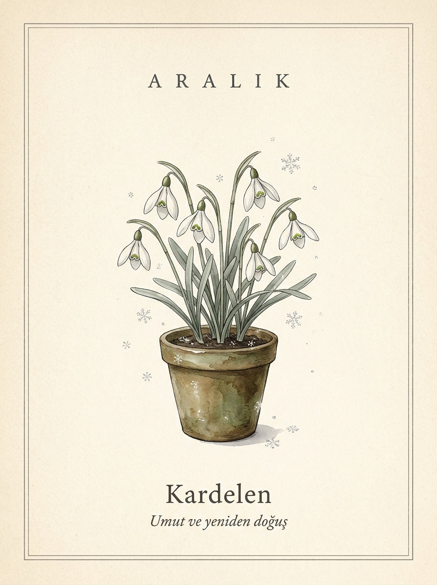 Botanik Çiçek Tablosu – Çiçek Koleksiyonu No. 013 | Çerçeveli Tablo 30x40