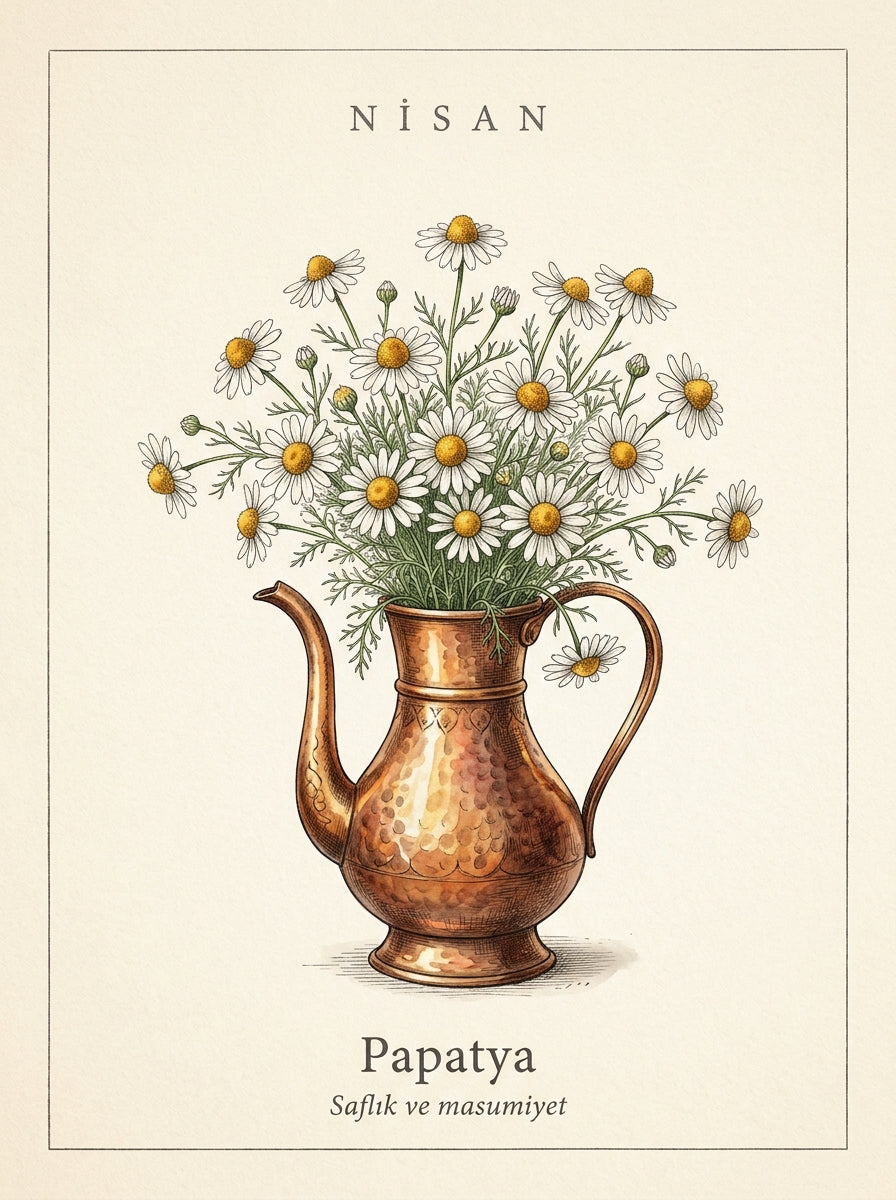 Botanik Çiçek Tablosu – Çiçek Koleksiyonu No. 05 | Çerçeveli Tablo 30x40