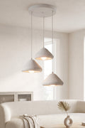 Mantar Başlıklı 3'lü Sarkıt Avize 24 x 24 Modern Tasarım Salon ve Mutfak Aydınlatma Dekoratif Sarkıt Lamba