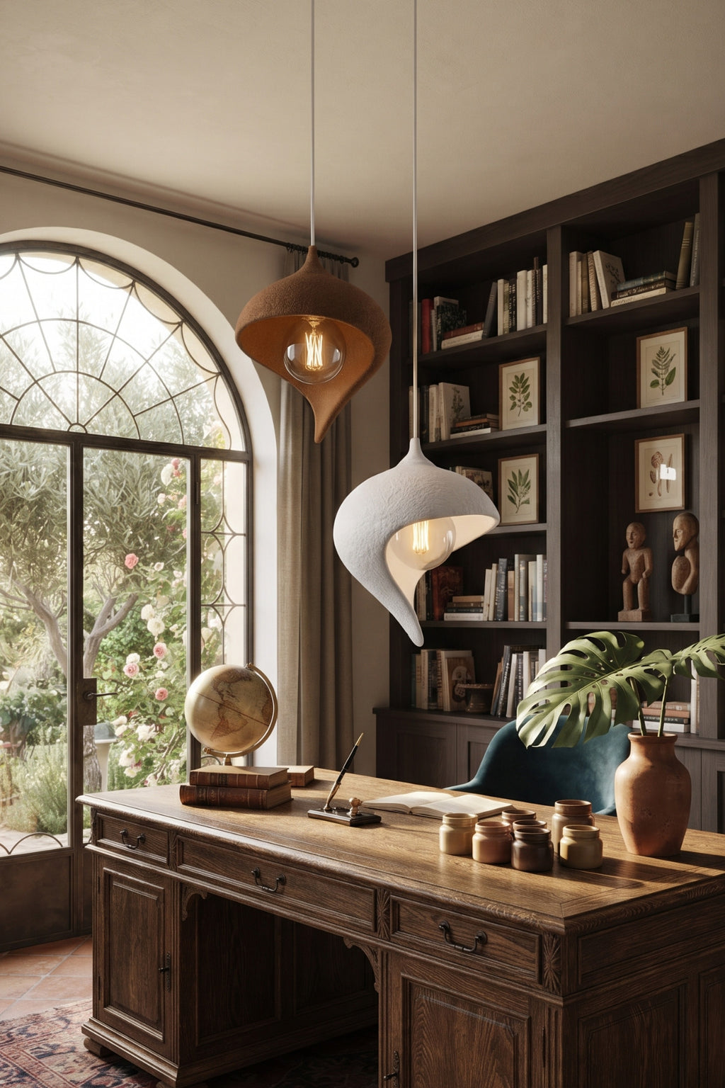 Modern Damla Formlu İkili Sarkıt Avize 30x22 cm Dekoratif Tasarım Salon ve Yatak Odası Aydınlatması