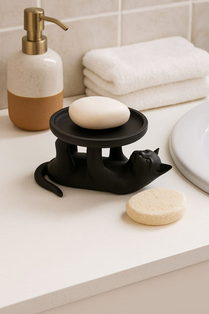 Kedi Sunumluk Tabak Siyah 14 x 14