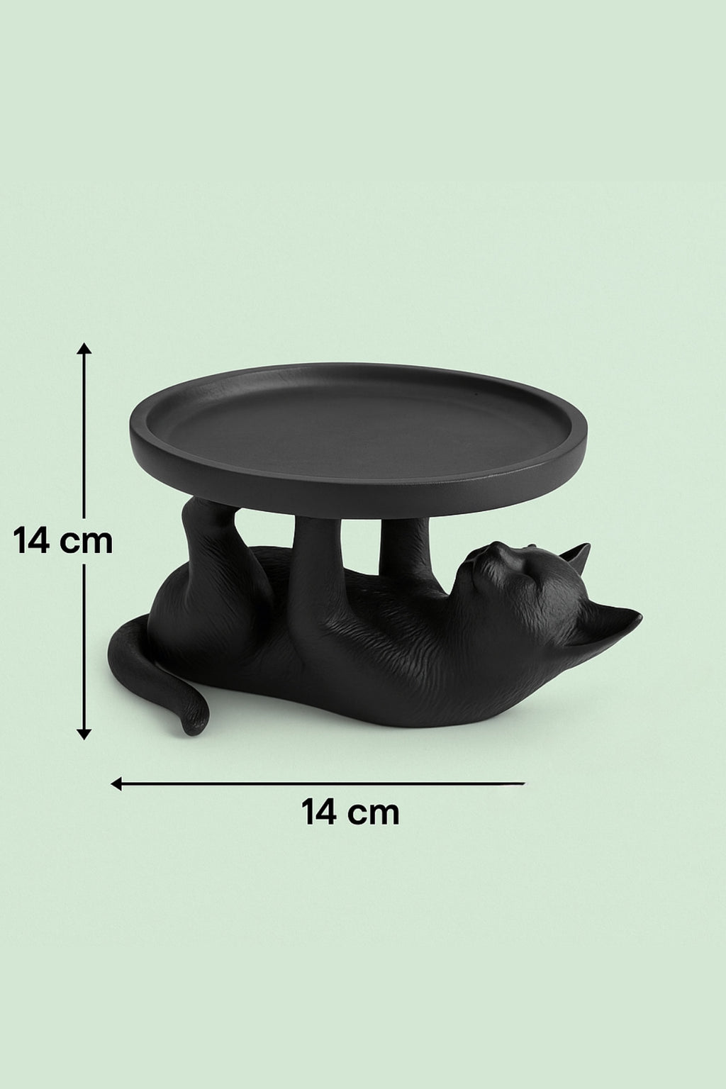 Kedi Sunumluk Tabak Siyah 14 x 14
