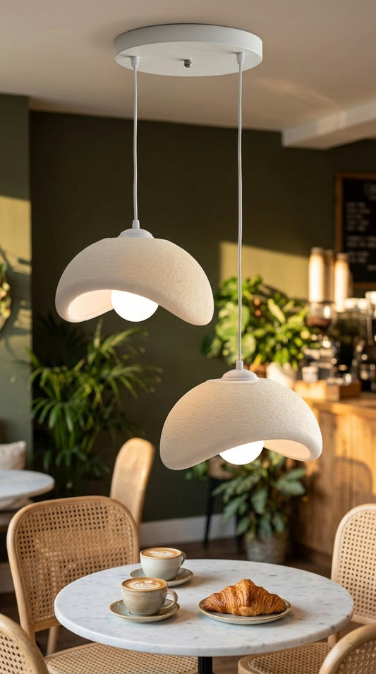 Natural Beton Görünüm 2 Li Sarkıt Avize Bohem Modern